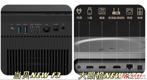 谁更值得买?大眼橙NEW X7D好不好,和当贝NEW F3对比怎么样?